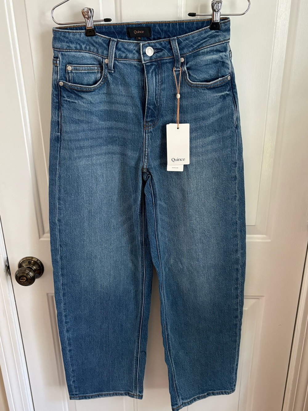 Quince women’s Bella Stretch Barrel Jeans 26